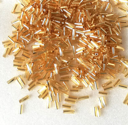 Korálky Rokajl tyčky 7 mm zlaté 15 g
